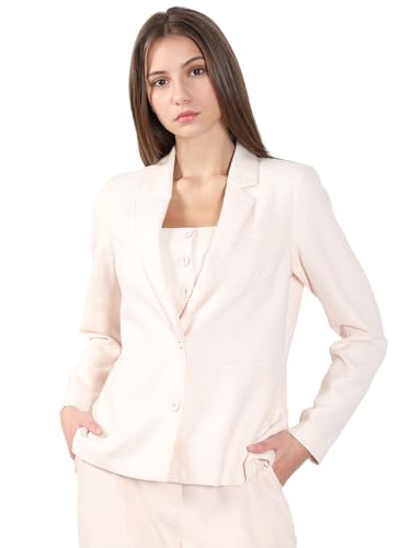 VERO MODA Women's Tailored Fit Pink Blazer