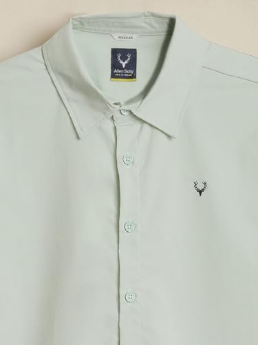 Boys Green Solid Casual Shirt