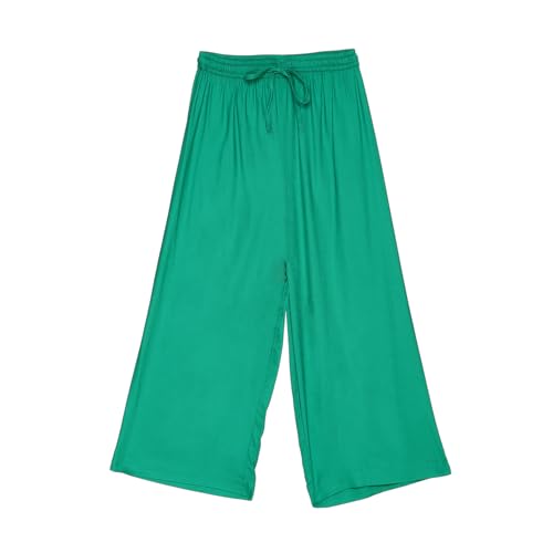 BIBA Girl's Green Viscose Blend Gathered Kurta Set