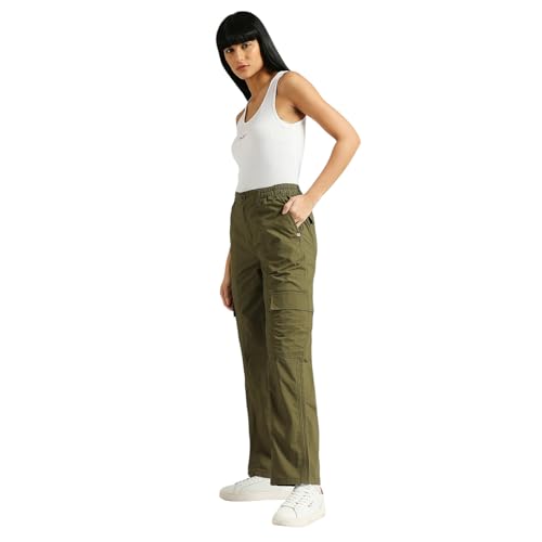 Pepe Jeans Women's Regular Casual Pants (PL211790_Light Green_Dark