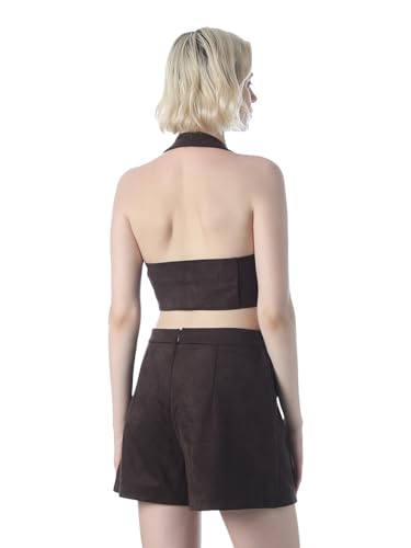 ONLY Women's Solid Regular Fit Brown Waistcoat