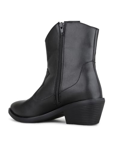 Inc.5 Womens Black Casual Solid Round Toe Ankle Boots