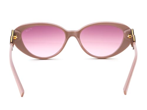 IRUS Women Oval sunglasses | 100% UV protection | Small Size | Grey Gradient Polycarbonate lens