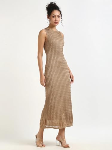 Viscose Round Neck Bodycon Dress