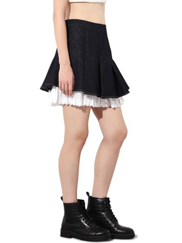 ONLY Women's Flared Blue Skirt
