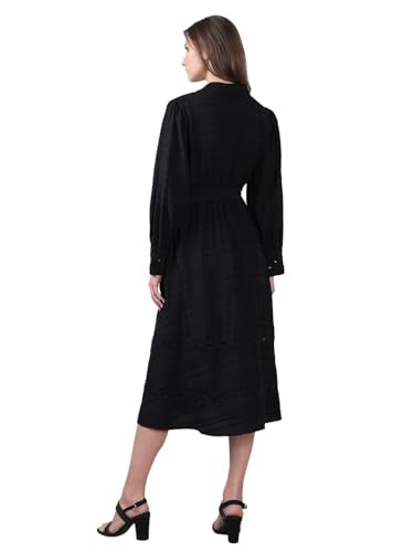 Vero Moda Women's Fit & Flare Black Dress