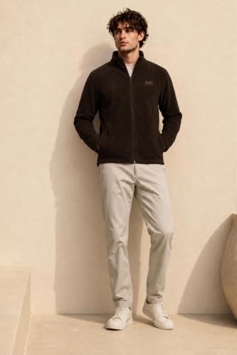 Van Heusen Men Feather Light Fleece Jacket with Zipper Pockets