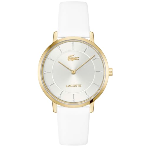 Lacoste Crocorigin Qtz Basic Slim White Round Dial Women's Watch- 2001471