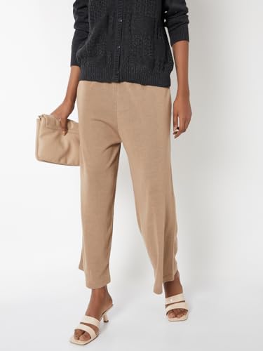 Max Women Knit Palazzos (Beige_L)