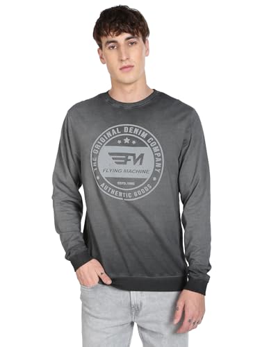 Brand Print Crew Neck Cotton Sweatshirt