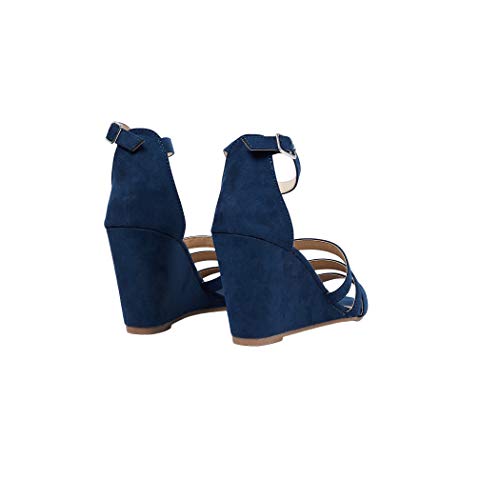 Max Women's Navy Fashion Sandals-8 UK (41 EU) (AW19W461)