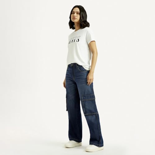 Levi’s Women's Dark Indigo Loose Fit Mid Rise Jeans, 2150, XL
