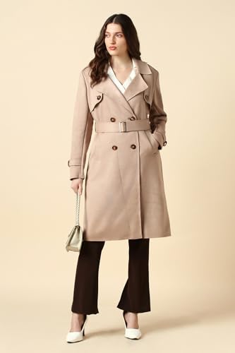 Women Beige Solid Casual Jacket
