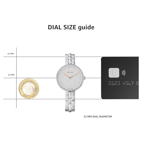 Swarovski Stainless Steel Analog Silver Tone Dial Women's Watch-5517807, Band Color-Silver