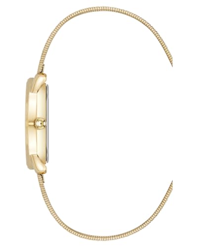 Anne Klein Women's Analog Watch, Gold-Tone Stainless Steel Bracelet | Champagne Sunray Dial