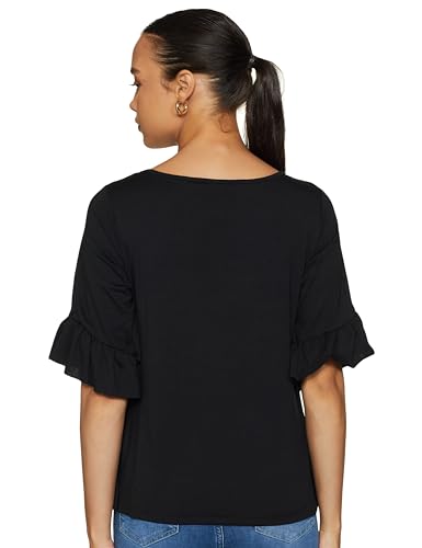 AND Women's Regular Tunic Shirt (EW19AS139THVL_Black S)