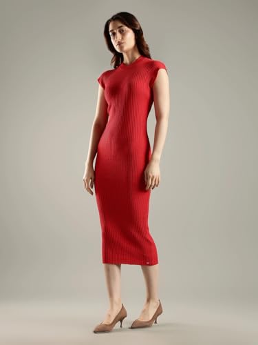 Cotton Crew Neck Bodycon Dress