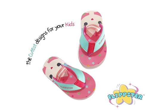 FLIPPSTER Kids Cute Girl with Stars Printed Flipflops with Back strap (UK Footwear Size System, Toddler, Numeric, Medium, 5)
