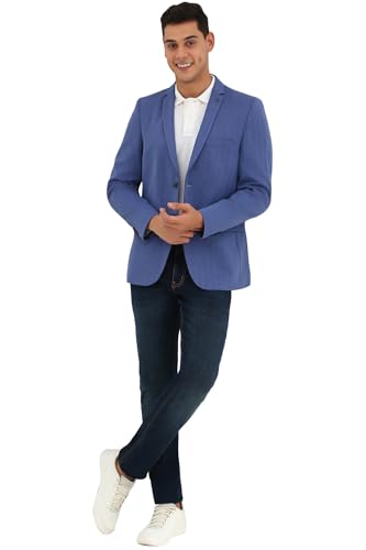 Allen Solly Men's Blazer (ASBZMUJFY57219_Blue