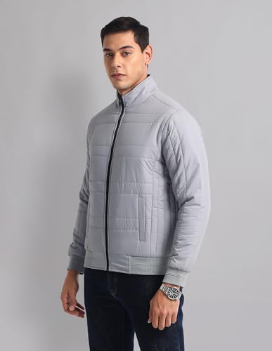 AD by Arvind Grey High Neck Reversible Jacket