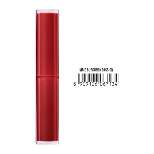 Lakme 9to5 Lip Tattoo Matte Slim Stick, Burgundy Passion, 2g, for Intense Color and Full Coverage, with Bakuchiol and Vitamin E, Smudgeproof and Waterproof, Long-Lasting Lipstick for Women (Pack of 2)