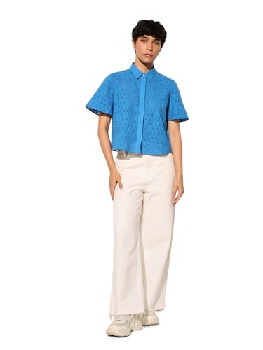 ONLY Women's Boxy Blue Shirt