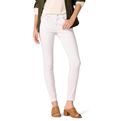 Amazon Essentials Women's Skinny Jean Pant, White, 6 Short
