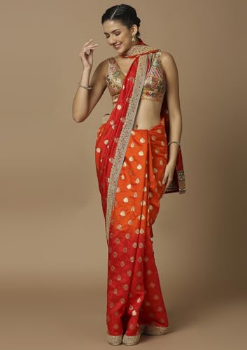 Salwar Studio Women's Mustard Woven Design Saree Blouse-LV-0007-MSTD-42