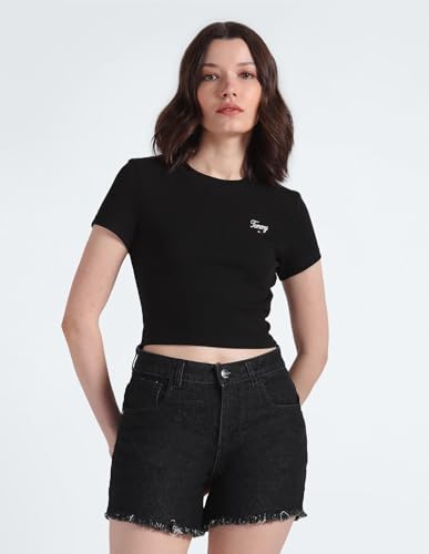 Tommy Hilfiger Womens Black Color T-Shirt (L)