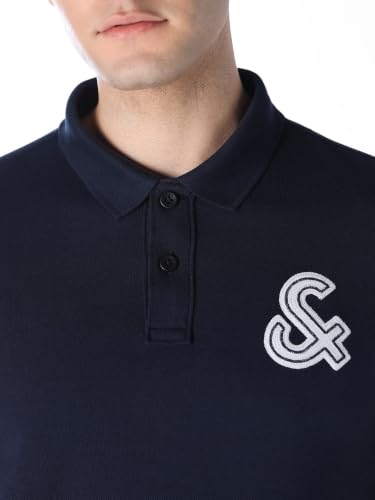 Jack & Jones Men Logo Branding Knitted Polo Tshirt
