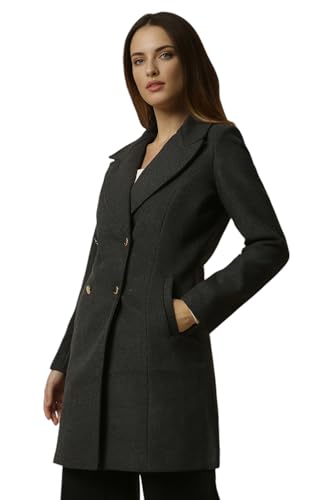 Women Grey Solid Casual Jacket