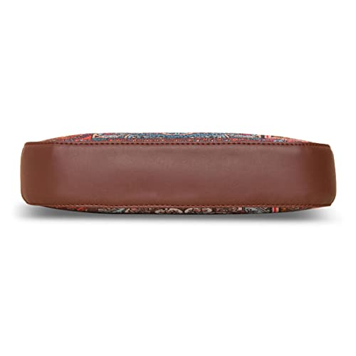 ZOUK Baguette Bag | Crossbody Bags for Women | Women's Handbags | Stylish Sling Bag for Woman | Vegan Leather Evening Bag | Travel & Office Use | Purse and Wallet | Multicolor Mandala Print