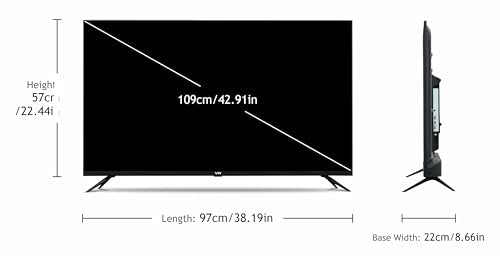 VW 108 cm (43 inches) Nano Sync Series 4K Ultra HD Smart JioTele OS QLED TV VW43JQ1 (Black)