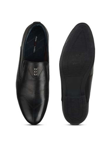 Bata Men's Roony Casual Black Leather Formal Shoes