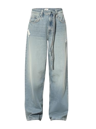 ONLY Women's Wide Leg Mid-Rise Blue Jeans