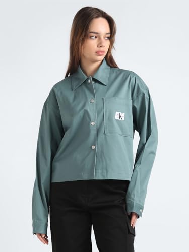 Calvin Klein Department3054 Relaxed Fit Shirt (J20J223241CFQ_Goblin Blue XXL)