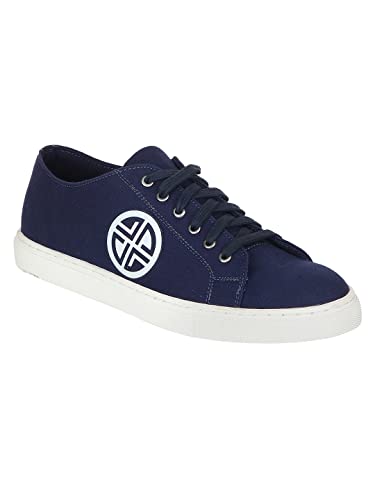 Carlton London Men's Sneakers, Navy Blue, 6
