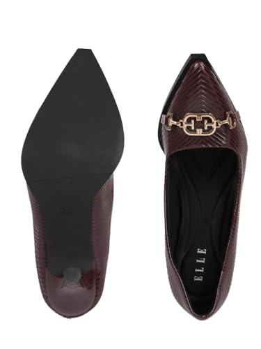 ELLE Women Fashion Pump,Wine,UK-3