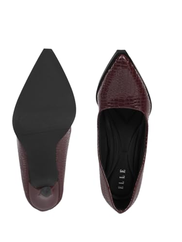 ELLE Women Fashion Pump,Wine,UK-6
