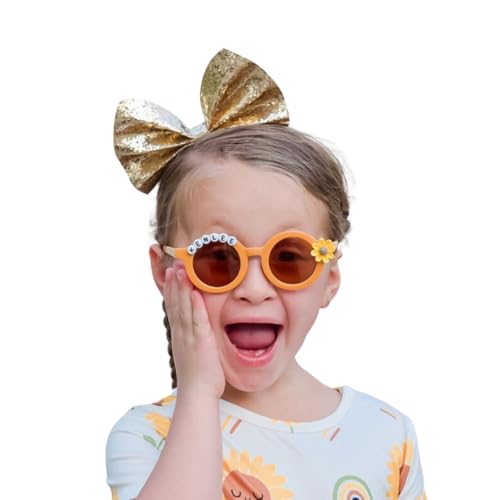 First Lens Funshine Kids Sunglasses Get Kids Name on Frame For Girls & Boys - UV400 Age (2 to 8) - Black