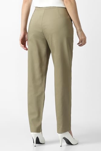 Van Heusen Women's Slim Casual Pants (VWTFFSLF089632_Olive