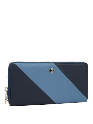 Da Milano Premium Leather Wallet for Women | Multi Compartment Travel Wallet - Blue & Light Blue