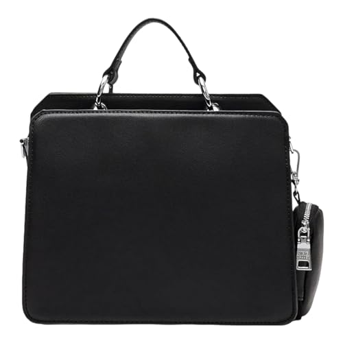Steve Madden Bevelyn Convertible Tote Bag, Black, One Size, Bevelyn Convertible Crossbody Bag