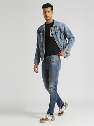 Pepe Jeans Men's Skinny Jeans (PM207877Q051_Light Used Indigo Blue