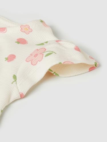 Max Girls Floral Print Dress(White_18-24 M)