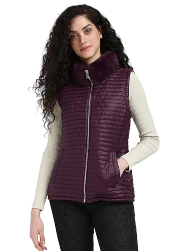 Calvin Klein Jeans Women's A-Line Coat (M4XTS419AUB_Aubergine