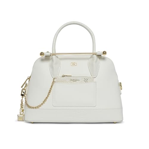 Akiki London Women's Salisbury 30 Small Handbag|comes with Pouch and Dangler|Statement Metal Details|Metal Handle|Office Handbag for Women