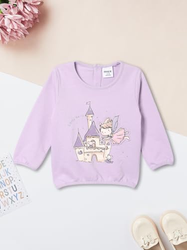 Max Girls Printed Leggings Set(Purple_6-12 M)