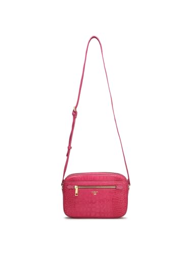 Da Milano Genuine Leather Pink Sling Bag (00880B) (Small)