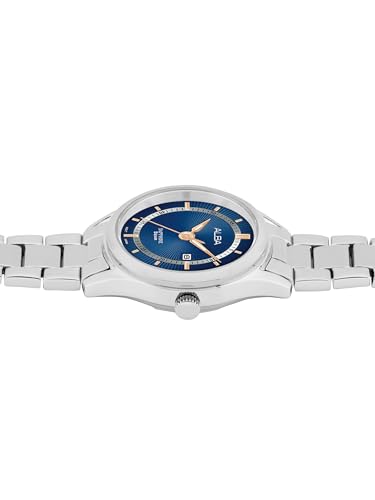 ALBA Stainless Steel Women Analog Wristwatch Ah7Bq5X1, Blue Dial, Silver Band